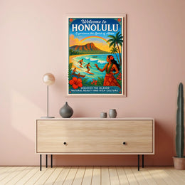 Welcome to Honolulu Experience the Spirit of Aloha Poster