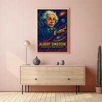Einstein Relativity Scenic Scientific Scholarly Poster