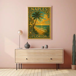Naples Florida A Tropical Escape Poster Wall Art Decor