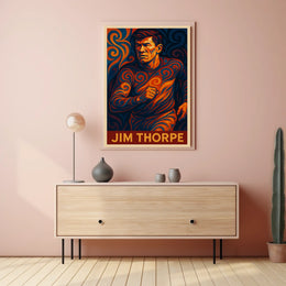 Jim Thorpe Iconic Athlete Poster