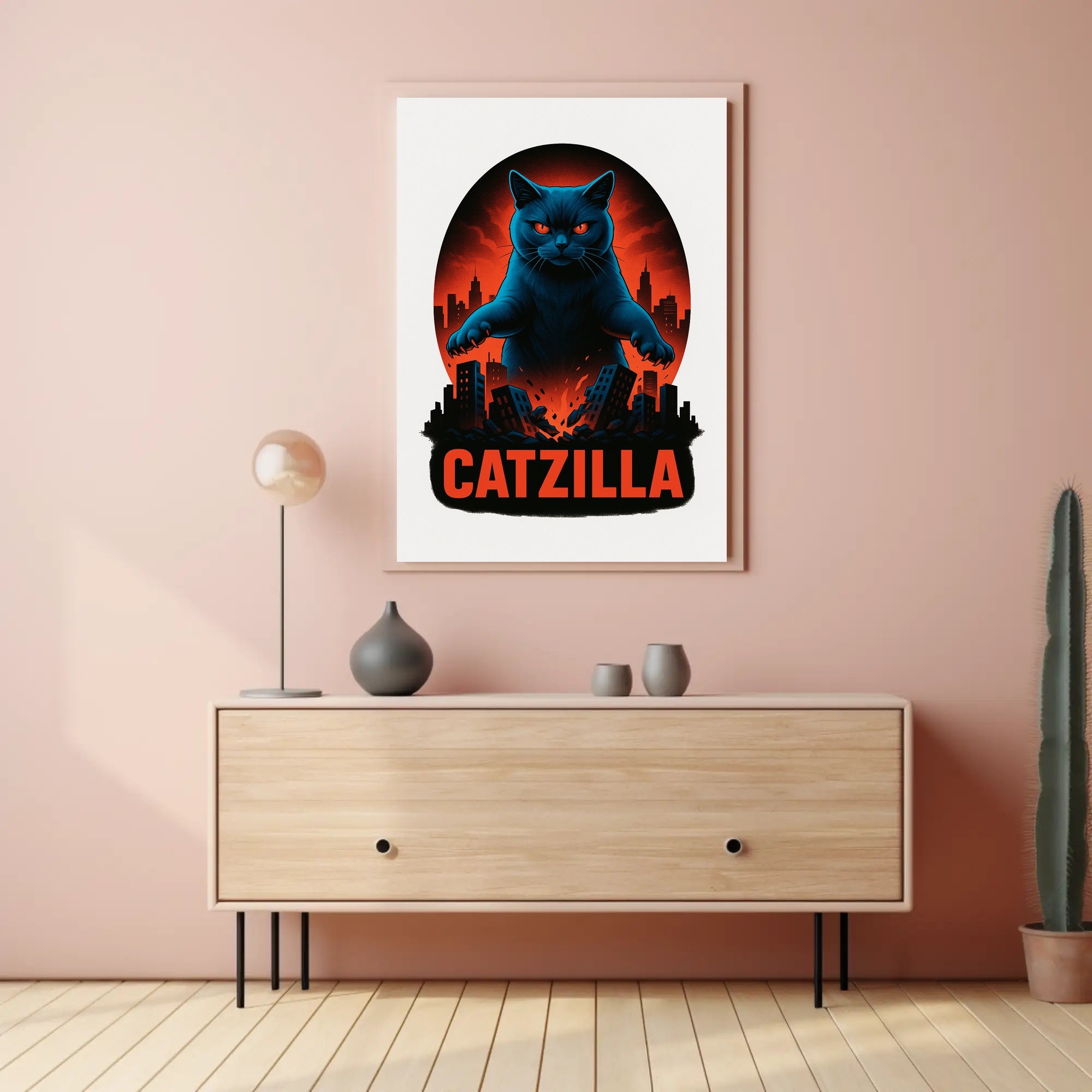 Catzilla Strikes! Poster PosterGoat