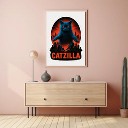 Catzilla Strikes! Poster PosterGoat