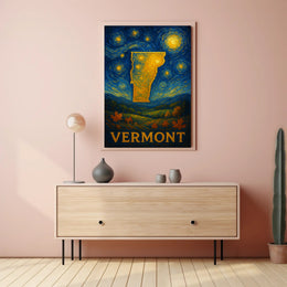 Vermont Starry Night Wall Art Print