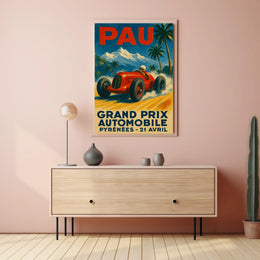 Grand Prix Automobile Pyrenees Poster