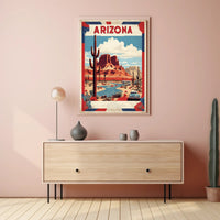 Arizona Desert Vintage Travel Poster