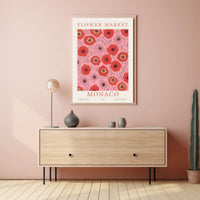 Flower Market Monaco Poster