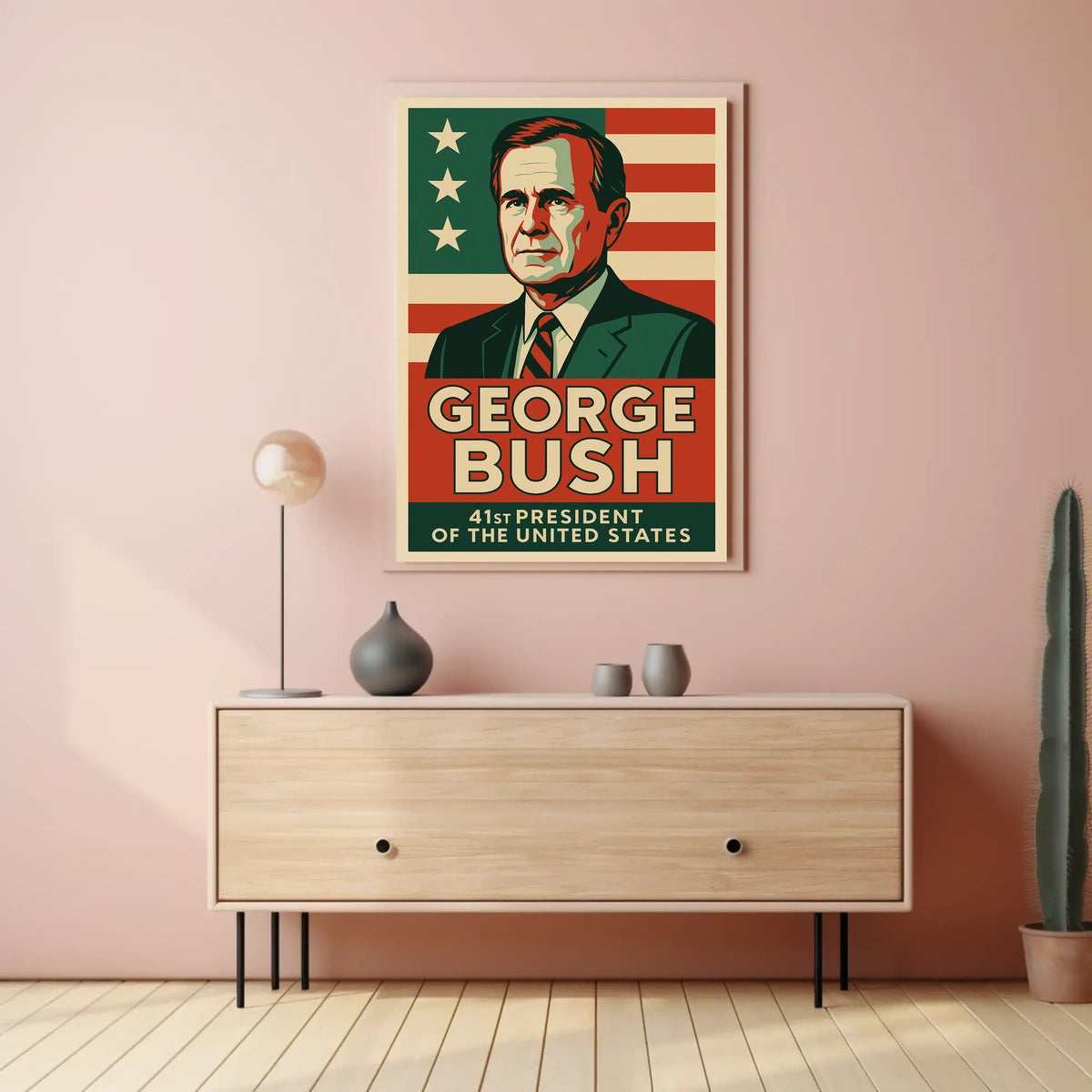 George Bush 41st President Realism Patriot Poster