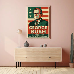 George Bush 41st President Realism Patriot Poster