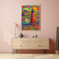Vibrant Connecticut Lighthouse Poster