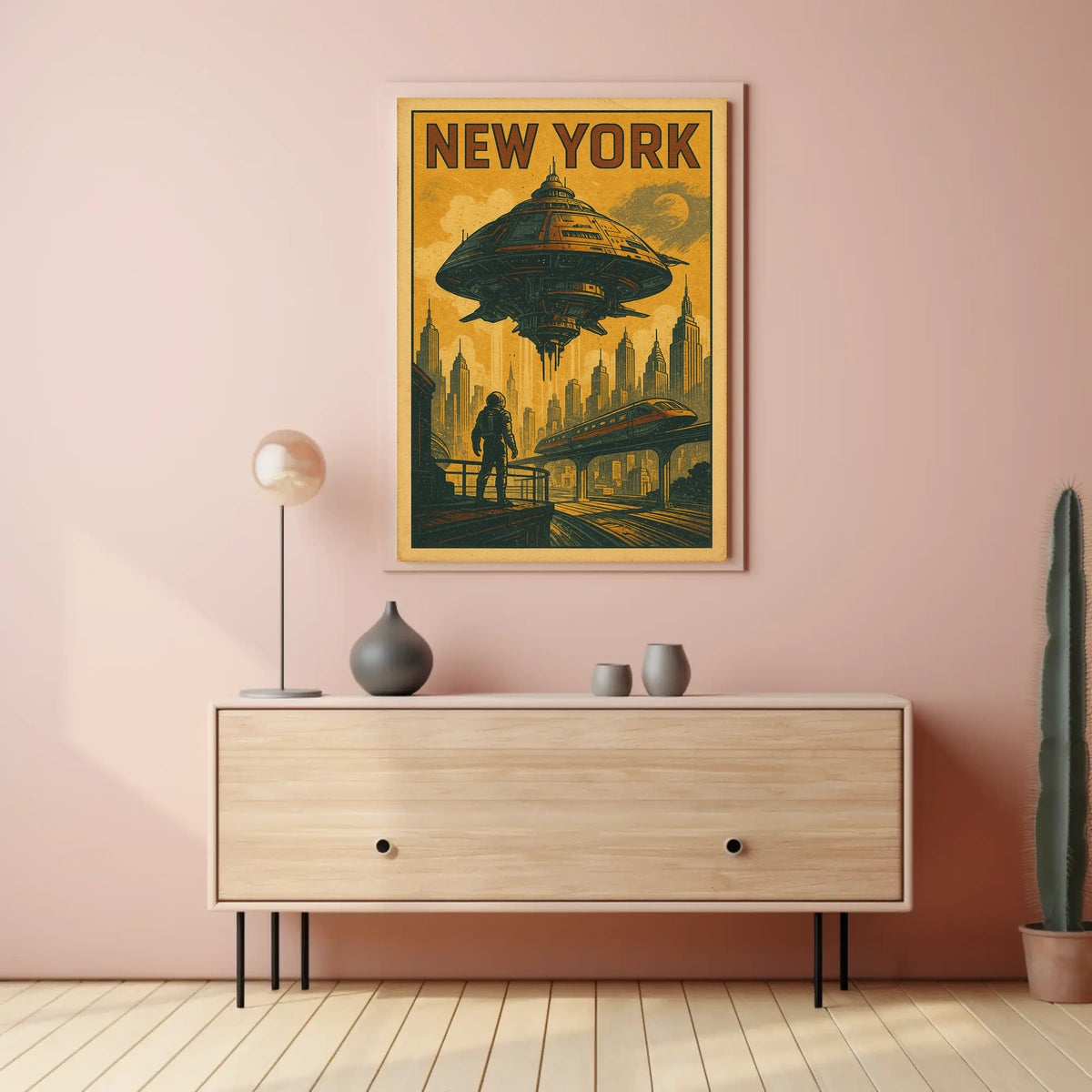 New York Futuristic Vision Poster