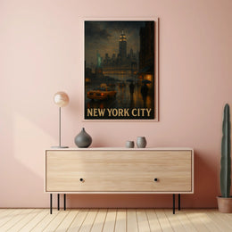 New York City at Dusk Poster