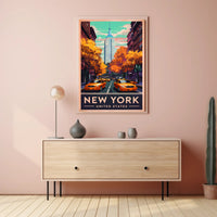New York City Autumn Scene Poster