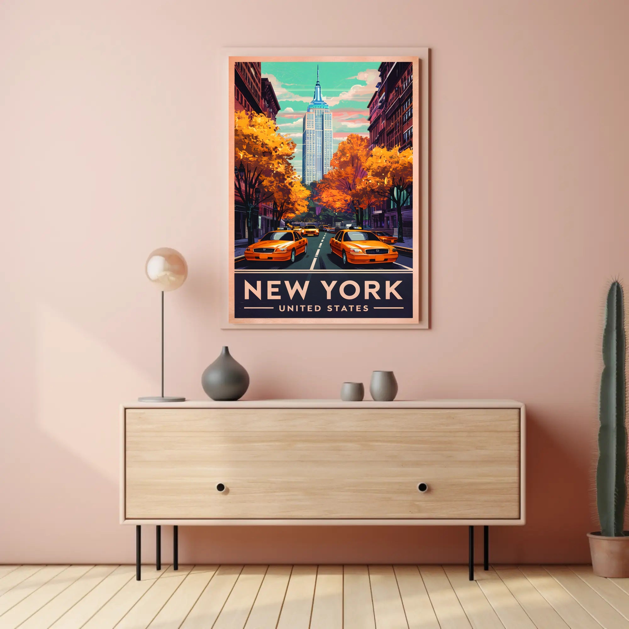 New York City Autumn Scene Poster