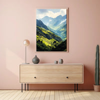 Andorra Pyrenees Mountain Landscape View Poster