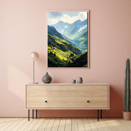 Andorra Pyrenees Mountain Landscape View Poster