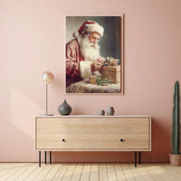 Santa Claus In A Moment Of Preparation Poster