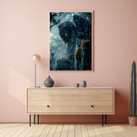 Gargoyle With Glowing Eyes Fantasy or Mythology Poster PosterGoat