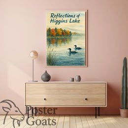 Higgins Lake Autumn Serenity - Artistic Poster