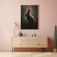 Enchanted Night Rabbit Poster