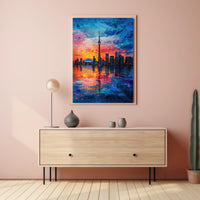 Toronto Skyline At Sunset Poster