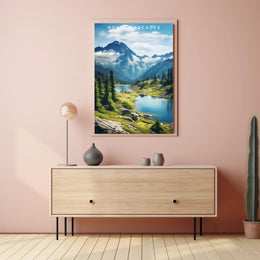 North Cascades Majestic Travel Poster Print