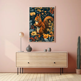 Red Squirrel in Enchanted Nature Animal Poster