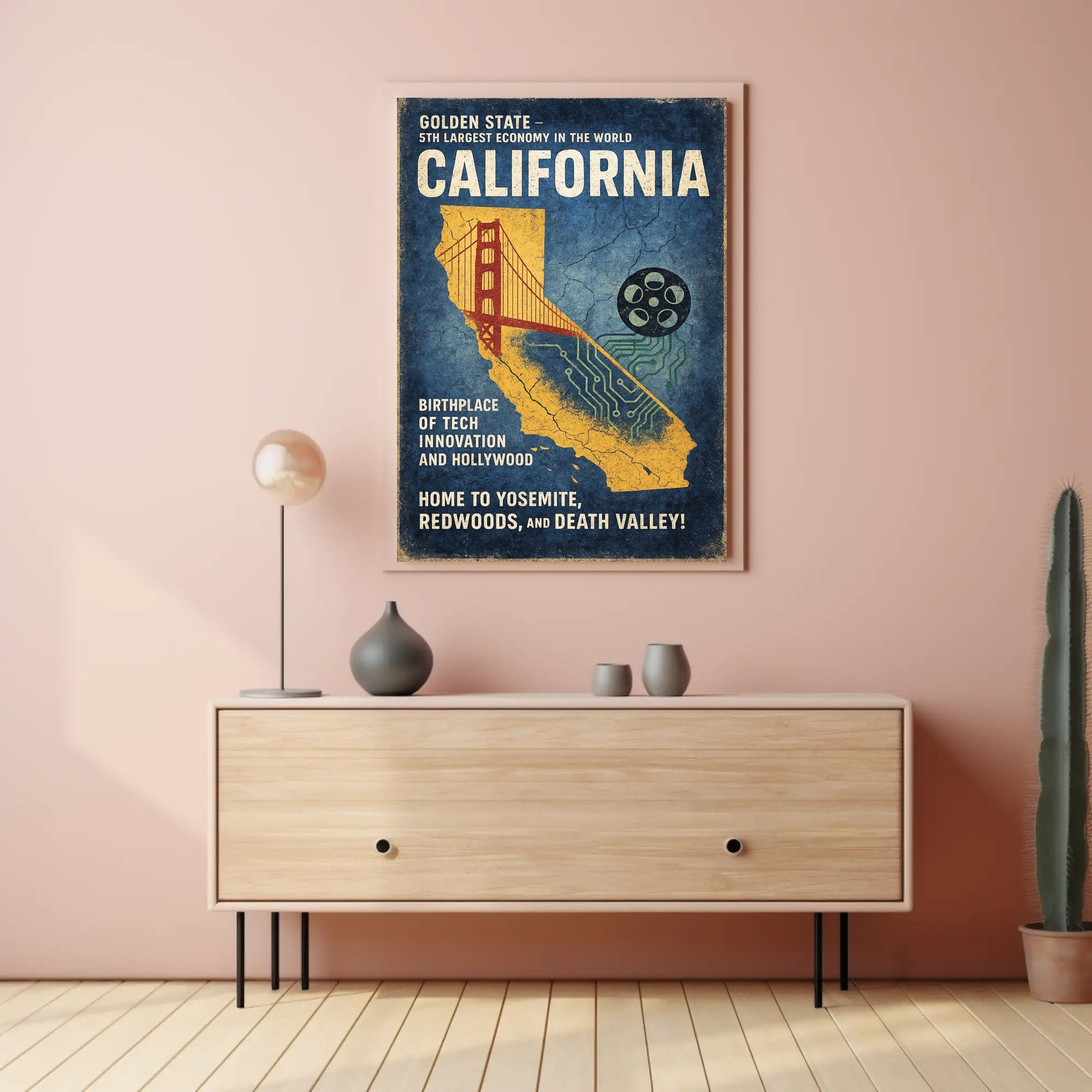 California The Golden State Poster