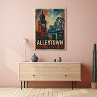 Allentown Skyline Urban Minimalist Poster