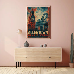 Allentown Skyline Urban Minimalist Poster
