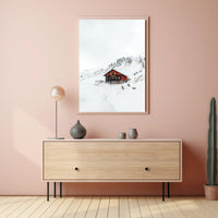 Cabin in Snowy Mountains National Park Poster