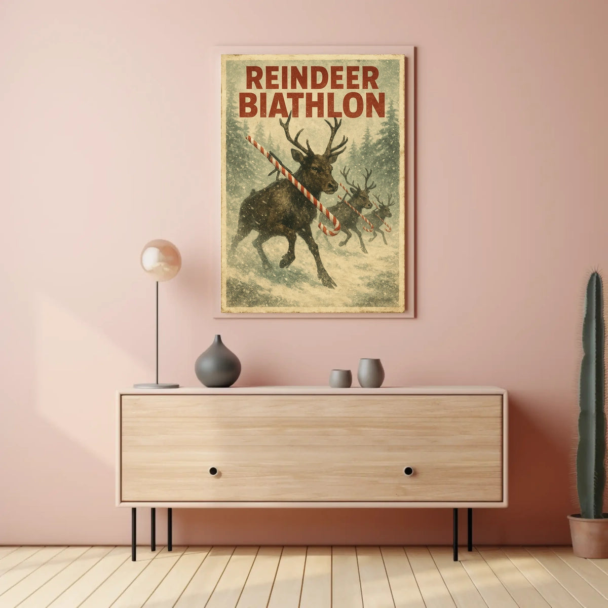 Reindeer Biathlon Poster