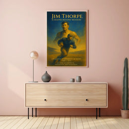 Jim Thorpe Iconic Sports Legend Poster