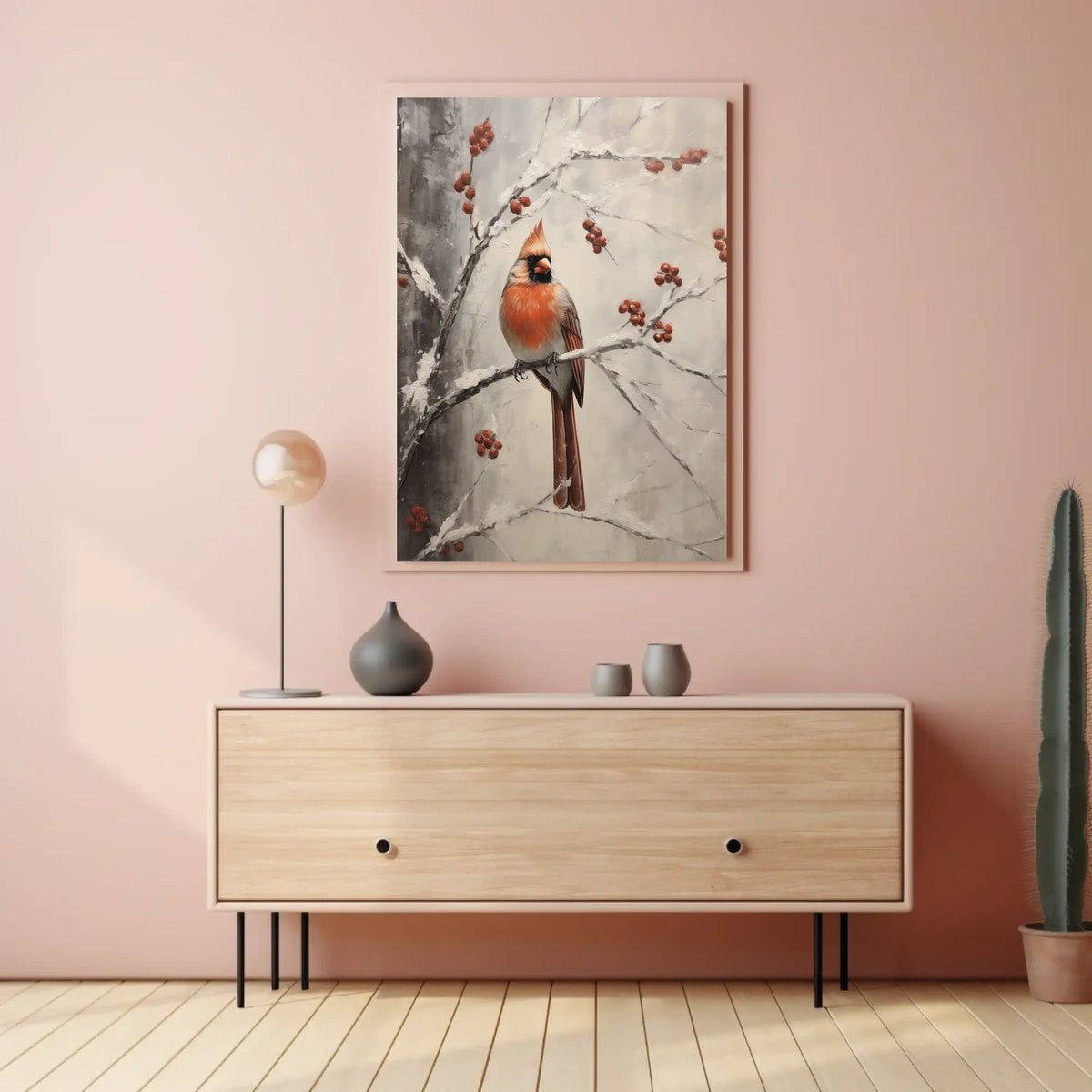 Winter Cardinal Poster