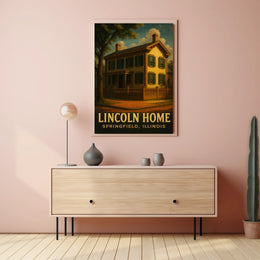 Lincoln Home In Springfield Poster