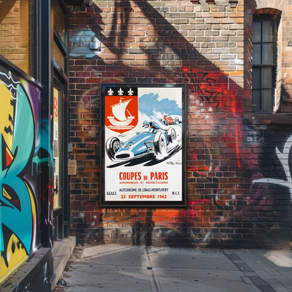 Coupes de Paris – 1962 Vintage Racing Poster