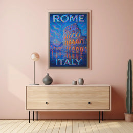 Rome, Italy Vibrant Landmarks Poster