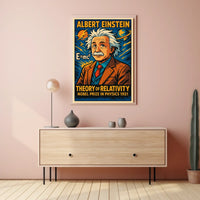 Einstein Relativity Curious Minds Vintage Poster