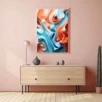 Abstract Waves Of Color Abstract Poster PosterGoat