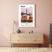 Muscat's Blend of Tradition and Modernity Poster PosterGoat
