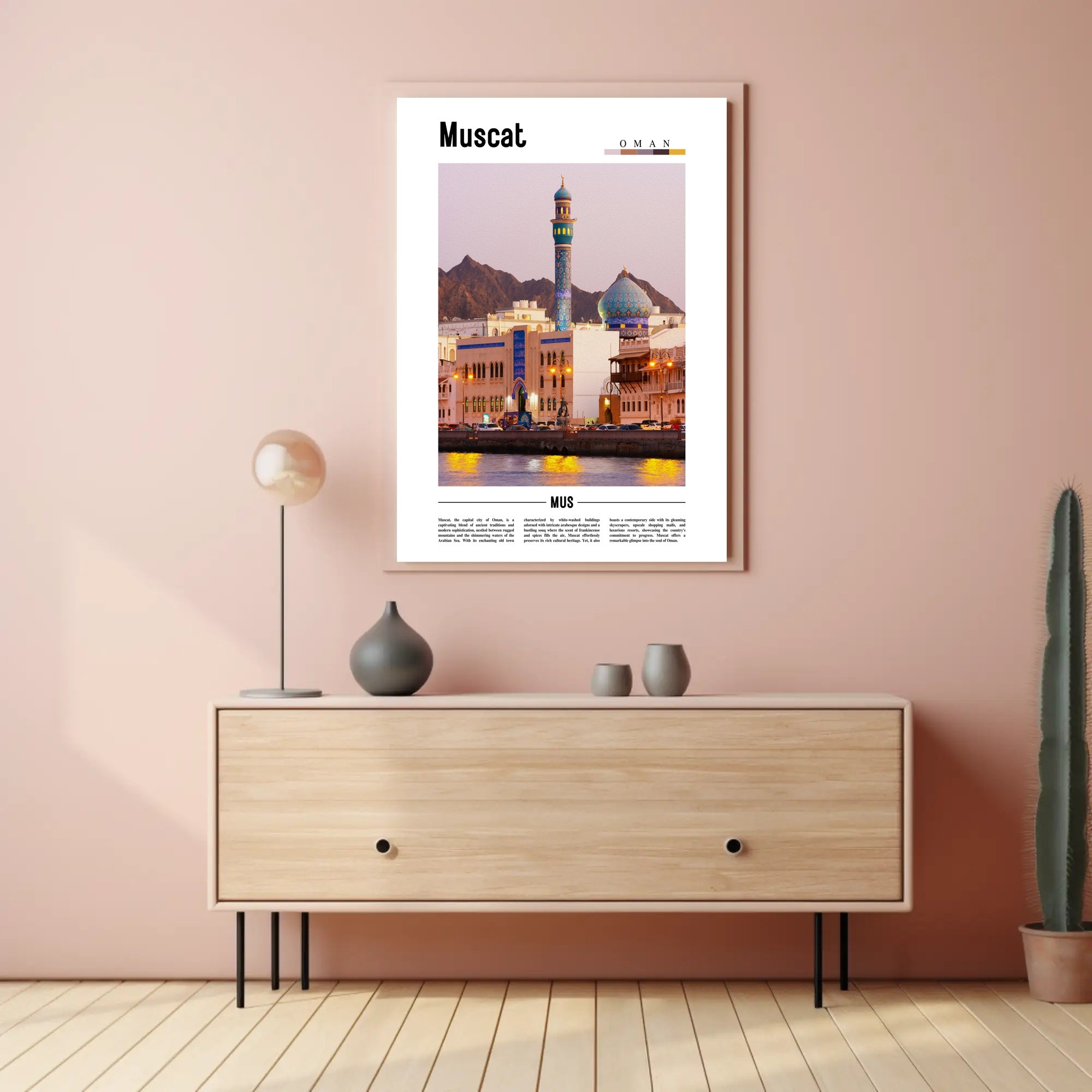 Muscat's Blend of Tradition and Modernity Poster PosterGoat