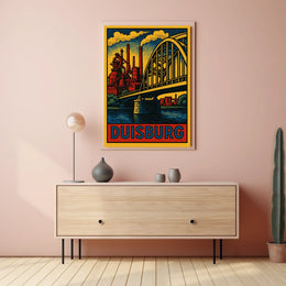 Duisburg Industrial Scene Poster