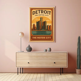 Detroit The Motor City Poster