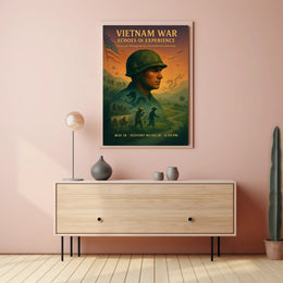 Vietnam War Historical Poster Vintage Military Print