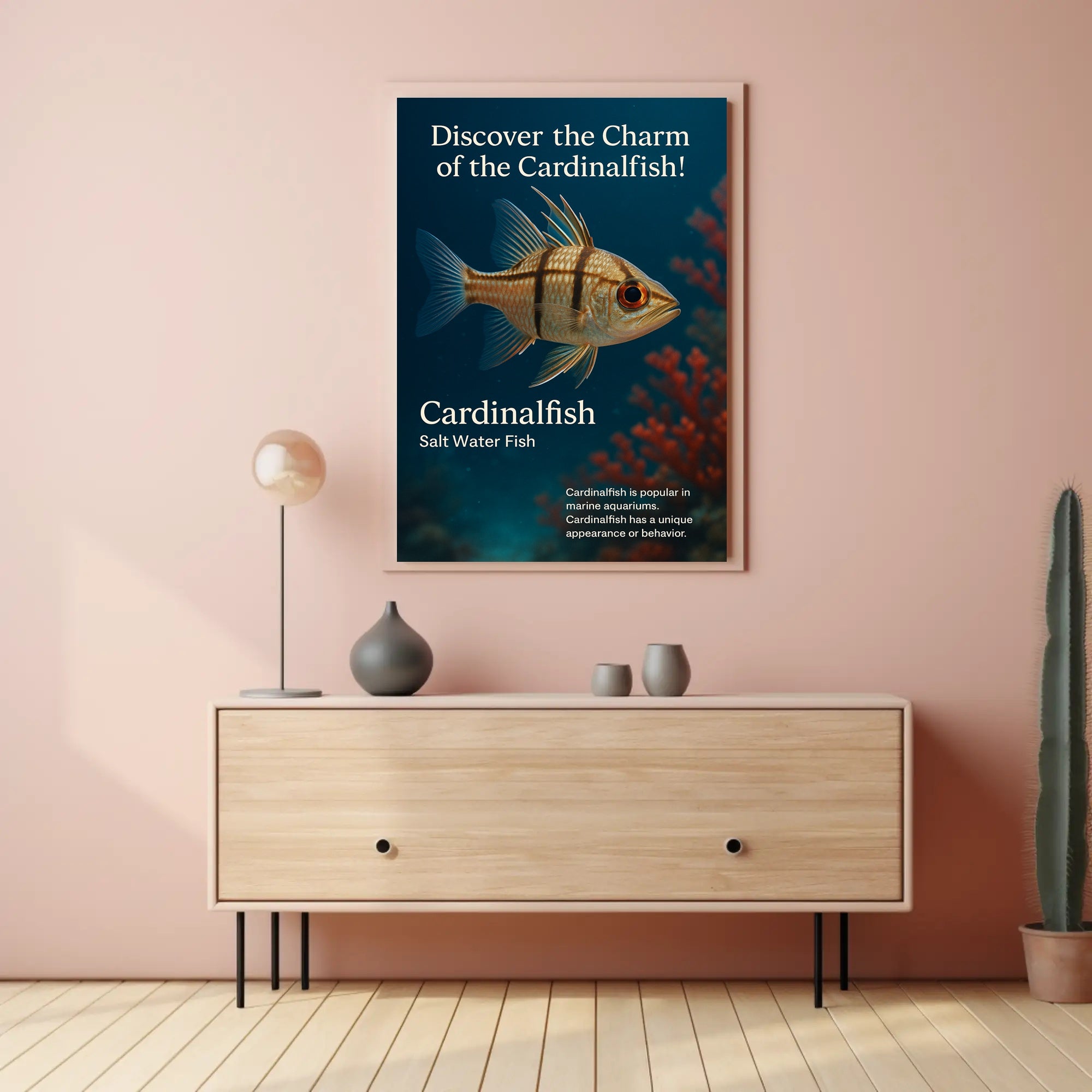 Discover the Charm of the Cardinalfish Poster PosterGoat