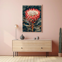 King Protea Botanical Art: Abstract or Artistic Poster