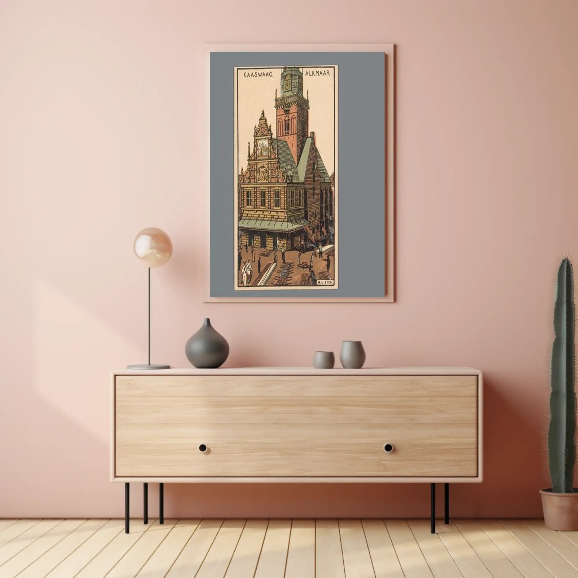 Kaaswaag in Alkmaar Illustration Poster PosterGoat