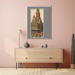 Kaaswaag in Alkmaar Illustration Poster PosterGoat