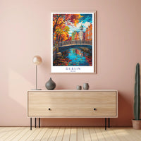 Dublin's Vibrant Bridge: European Charm Urban or Cityscape Poster PosterGoat