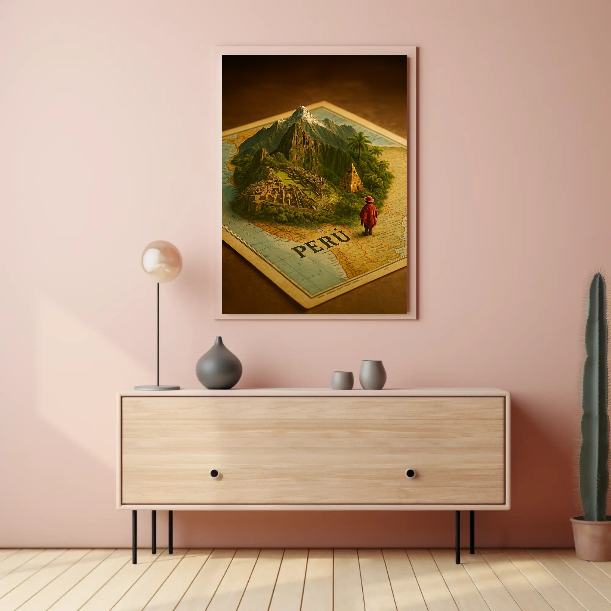 Peru Enchanting Travel Poster Vintage Wall Art