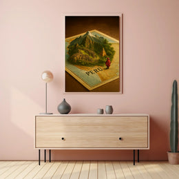 Peru Enchanting Travel Poster Vintage Wall Art